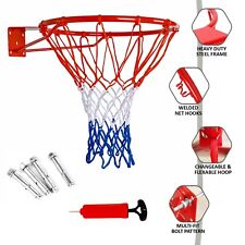 45cm Standard Wall Mounted Basketball Hoop Goal Cylinder Net Outdoor Play Sports