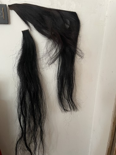 Black rocking horse mane tail - black,