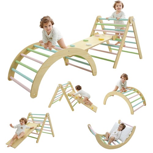 Wooden pikler triangle - wooden,