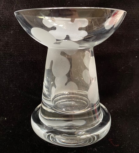 Vintage clear glass pedestal - vintage,
