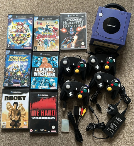 Gamecube console all wires - console,,