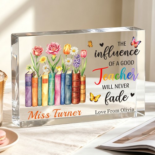 Personalised acrylic block - personalised,