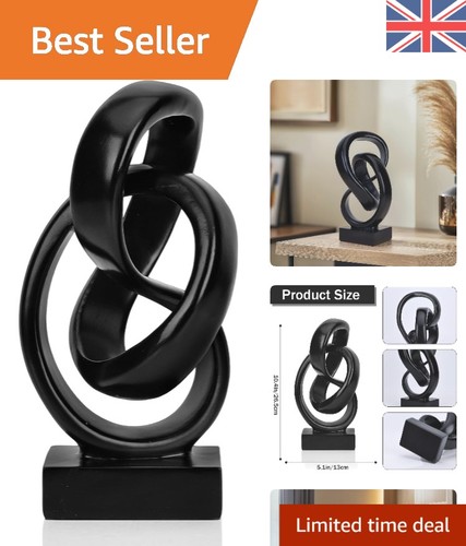 Abstract black knot statue - abstract,