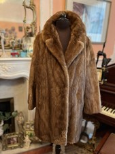 Real Mink Fur Coat Pastel Mink