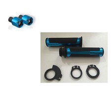 BARRACUDA BLUE RACING KNOB KIT 120mm + COUNTERWEIGHTS for RIEJU MOTORCYCLE