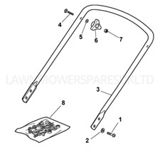 GENUINE MOUNTFIELD SP185 PETROL LAWNMOWER 2015-19 LOWER HANDLE PARTS