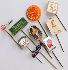 9 Dutch stick pin badges food