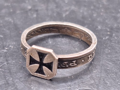 Ring iron cross patriotic - iron,
