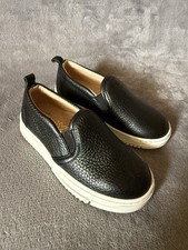 TNY by Tinny Kids Boys and Gils Toddler Leather Shoe Slip On in Black US SIZE 26