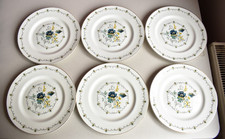 MAYFAIR ARGYLE BONE CHINA DINNER PLATES X 6 EXCELLENT