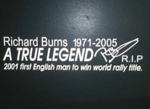 Richard burns tribute legend - richard,