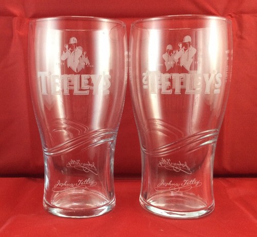 Tetley bitter pint glasses - bitter,