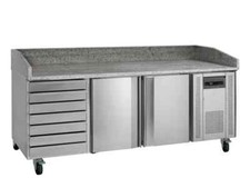 NEW PIZZA PREP GRANITE TOP CATERING FRIDGE 2 DOORS &DOUGH DRAWERS  FREE DELIVERY