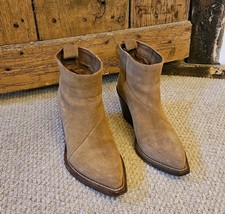 Acne  brown leather ankle