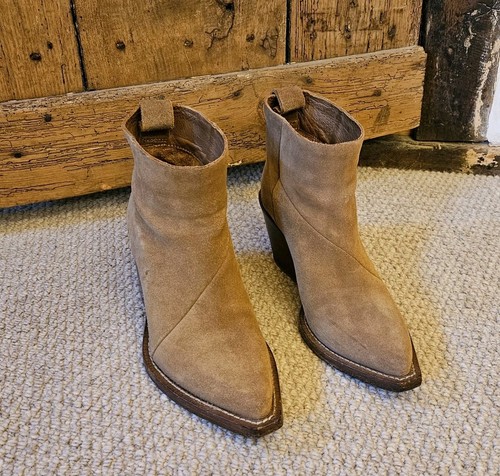 Acne brown leather ankle - acne,