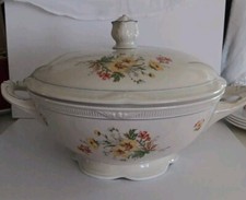 Antique ZEH SCHERZER Bavaria Germany 60 JAHRE  Tureen/soup Large Server With Lid