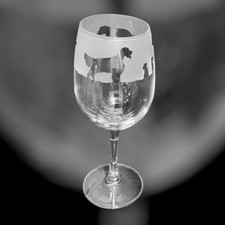 ENGLISH SETTER Frieze Boxed 35cl Crystal Wine Glass