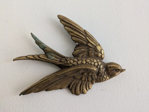 Vintage brass flying swallow - brass,