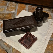 Vintage Art Deco Marbled Brown