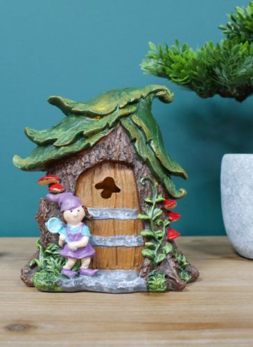 Fairy house with solar - with, light