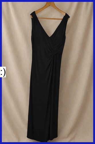 Elegant black maxi dress - elegant, twist
