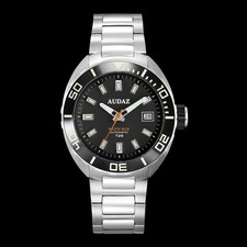 AUDAZ Pacific Blue Mens 200m Divers Watch Tritium Lume BRAND NEW - Black