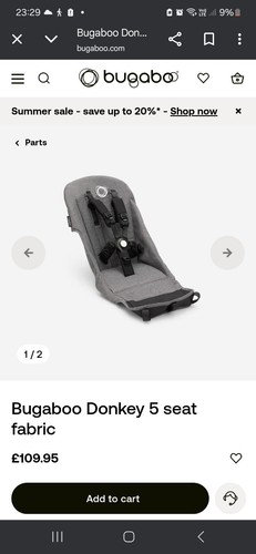 Bugaboo donkey seat - 5,