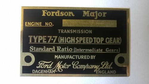 Fordson e27n major serial - fordson,