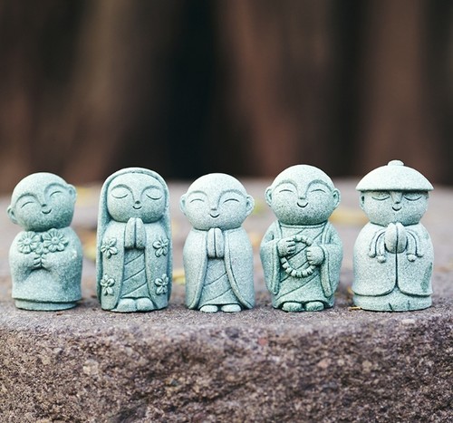 Set jizo statue buddha - jizo,