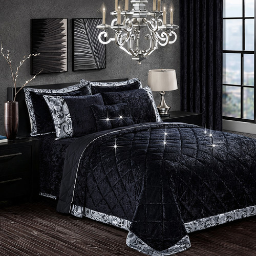 Crushed velvet quilted - crushed,