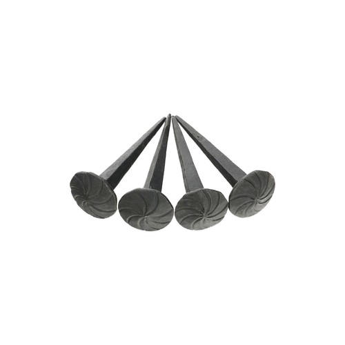 Iron nails 4pcs hand forged - iron,
