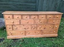 Vintage pine bank of 19 drawers haberdashery -  Delivery Available 
