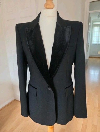 Zara black velvet lapel - zara,