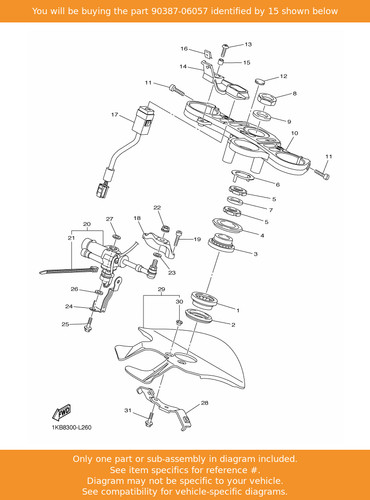 Yamaha collar 90387 06057 oem - collar,, 90387-06057