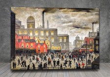 L. S. Lowry Our Town CANVAS PAINTING ART PRINT POSTER 1869