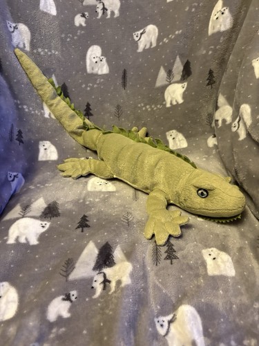 Green iguana soft toy - green, 24”