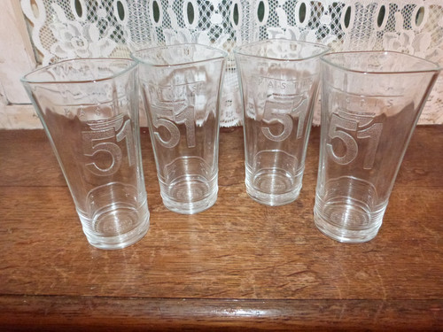 Rare square top pastis 51 - 4,
