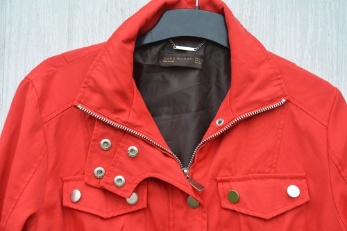 Red zara coat details - coat, in