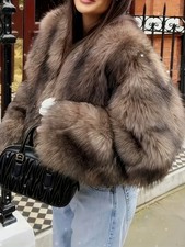 Women's Elegant Faux Fur Coat-
