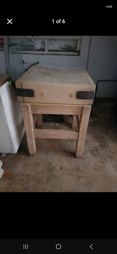 Vintage butchers block - , solid