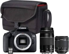 Canon EOS 2000 Rebel T7 24.1MP DSLR Camera Kit w/ 18-55mm & 75-300mm Lens & Case
