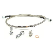 Braided 4AN Turbo Oil Feed Pipe Line For AUDI A4 B7 A6 C6 VW Passat B6 2.0 TDI