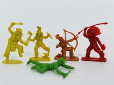 Vintage 1970s Cowboys and Indians Plastic Toy Figures Unbranded