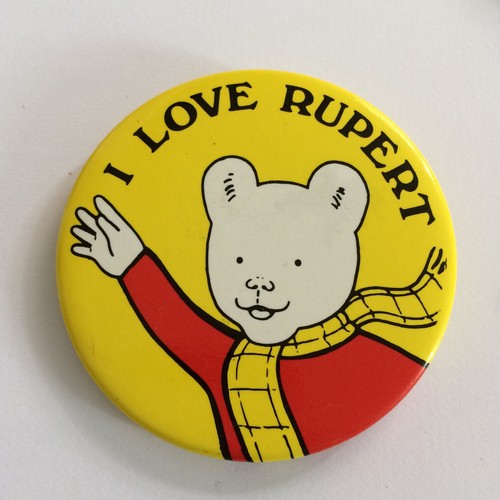 Rupert bear pin - rupert, badge