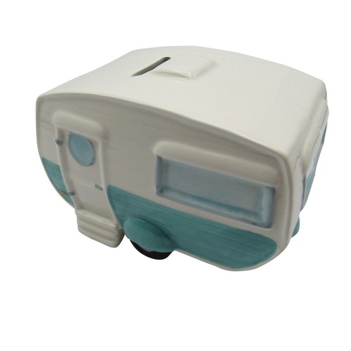 Ceramic caravan money box - ceramic,