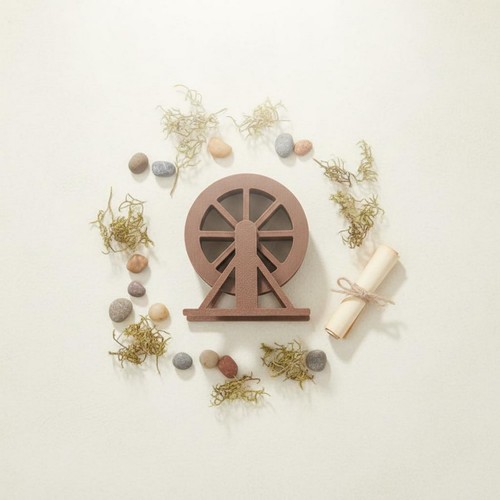 Water wheel model diy duck - water,