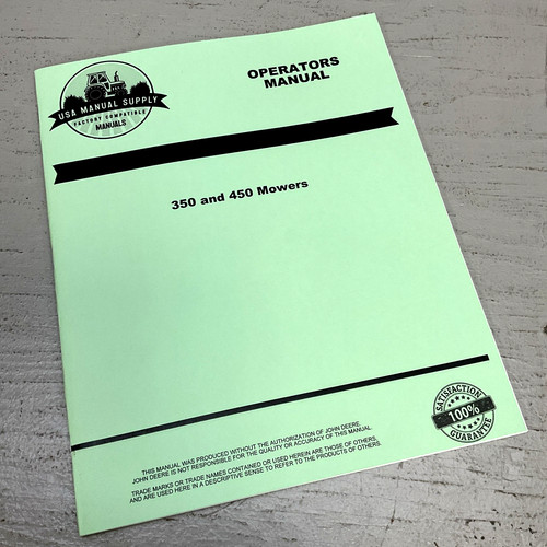 Operators manual fits john - manual,
