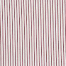 Luxury French Ticking Stripe Fabric Red | 100% Cotton | Herringbone | Curtains