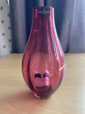 Dartington Ruby Crystal Vase in Red
