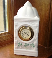 Belleek Fine China Shandon Mantle Clock